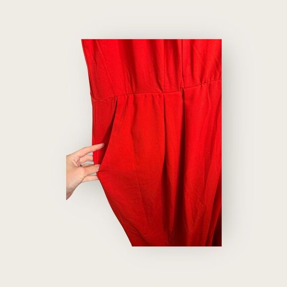Eloquii Palazzo Pant Jumpsuit Red Size 24 - Picture 4 of 7